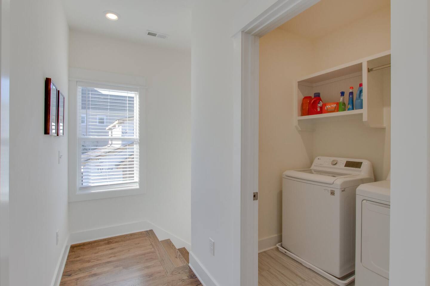 Laundry room with washer and dryer for added convenience